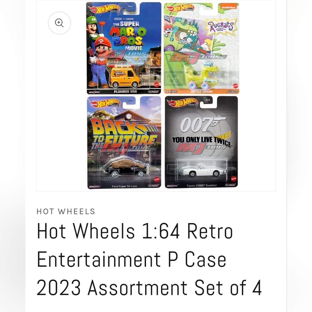 Hot Wheels premium real rider retro entertainment 2023 P case Set of 4.